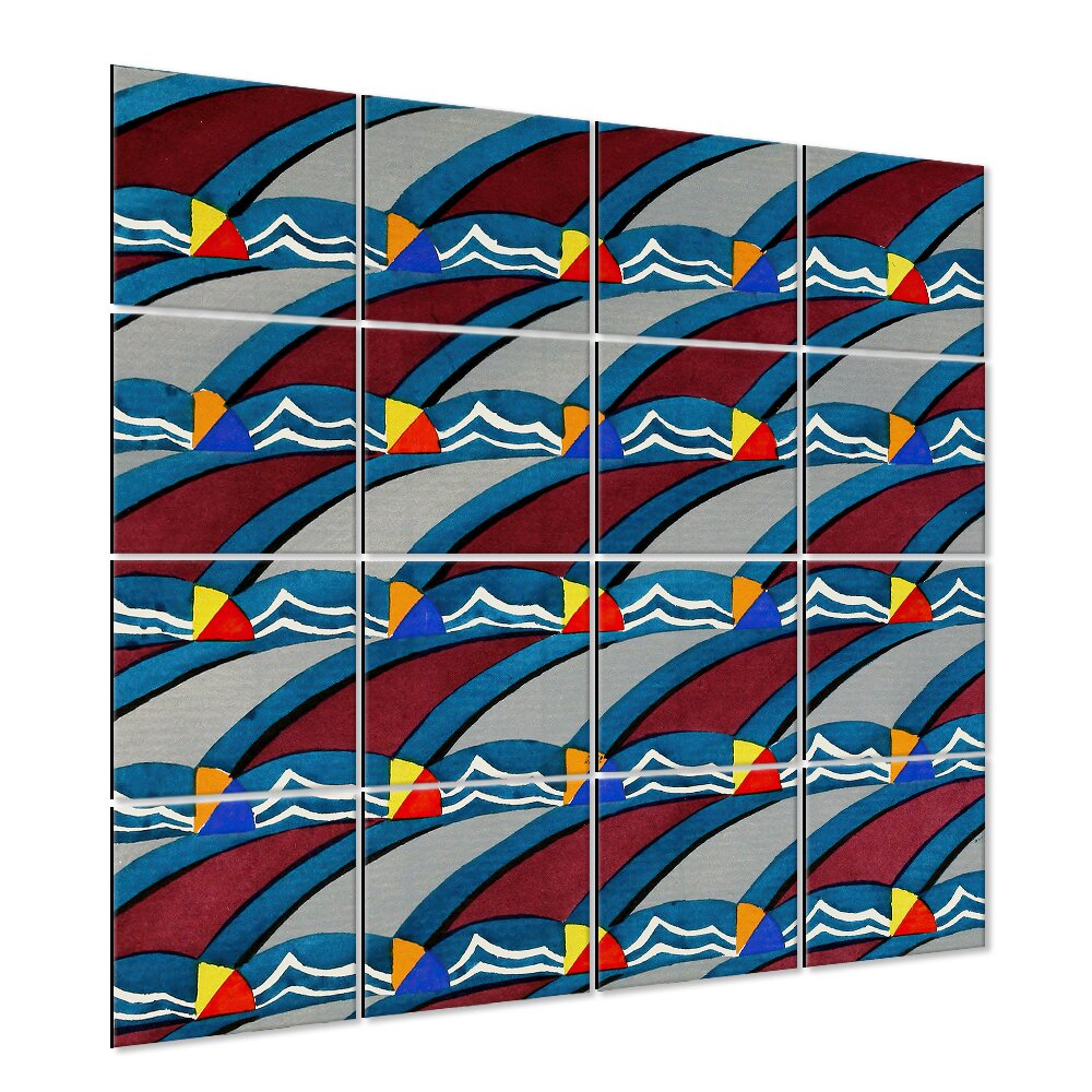 Multi Panel Wall Art Kunstgewerbliche Schmuckformen Fur Die Flache Pl 41 - Christian Stoll Cm. 200X200 (16 Panels)