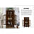 Nut-brown Solid Wood+Glass Display Cases