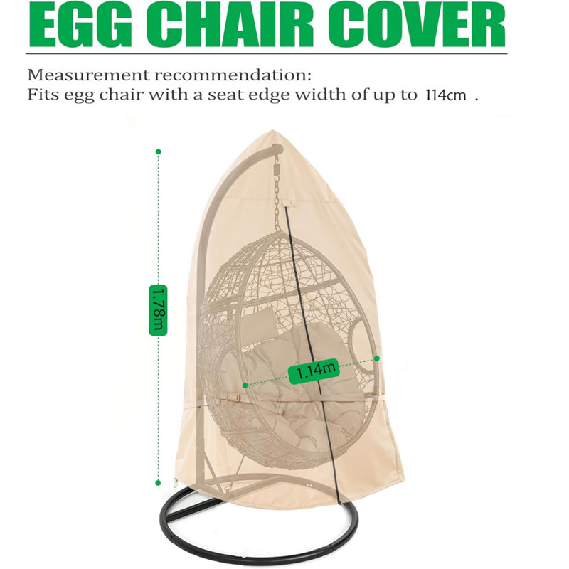 Outdoor Swing Seat Cover, Beige