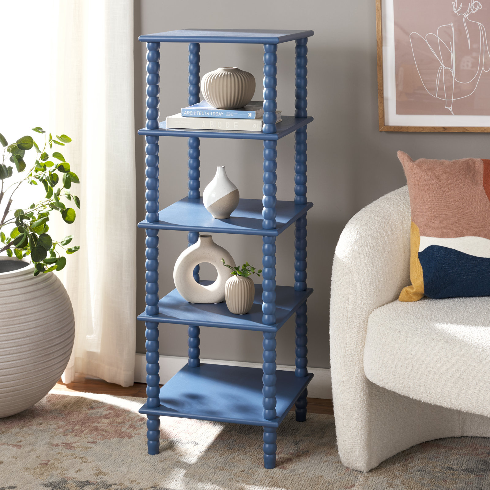 Netta 16" Bookcase, Blue