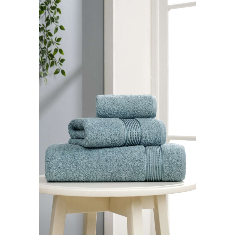 Ensemble de serviettes luxueuses 3 pièces, couleur menthe | 100% coton, comprend 1 serviette de toilette (11,8 x 19,7 po), 1 serviette à main (19,7 x 33,5 po), 1 serviette de bain (27,6 x 55,1 po) | Doux, absorbant et lavable à la machine, parfait pour le spa et la maison