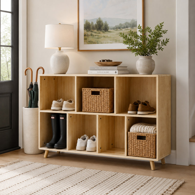Rangement pour chaussures 45,4 "avec 6 cubes ouverts et armoire à chaussures