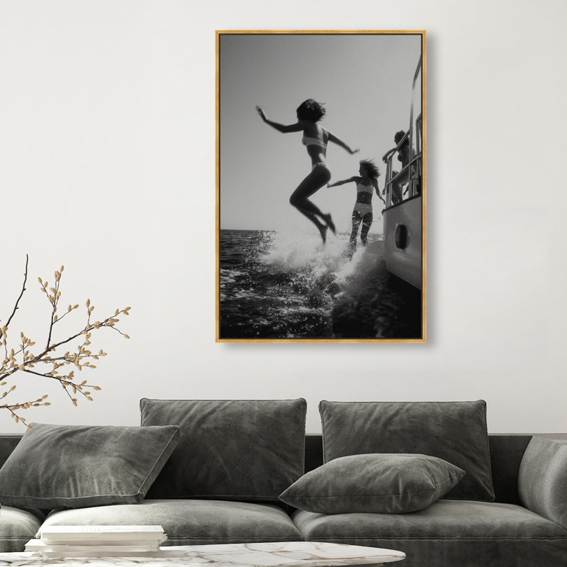 Liquid Gravity Print by Oliver Gal, 55"H x 37"W, Gold Floater Frame