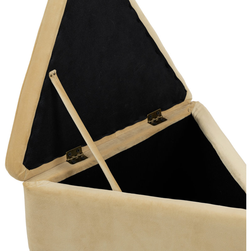 Keyia Velvet Ottoman / Stool, Camel Velvet