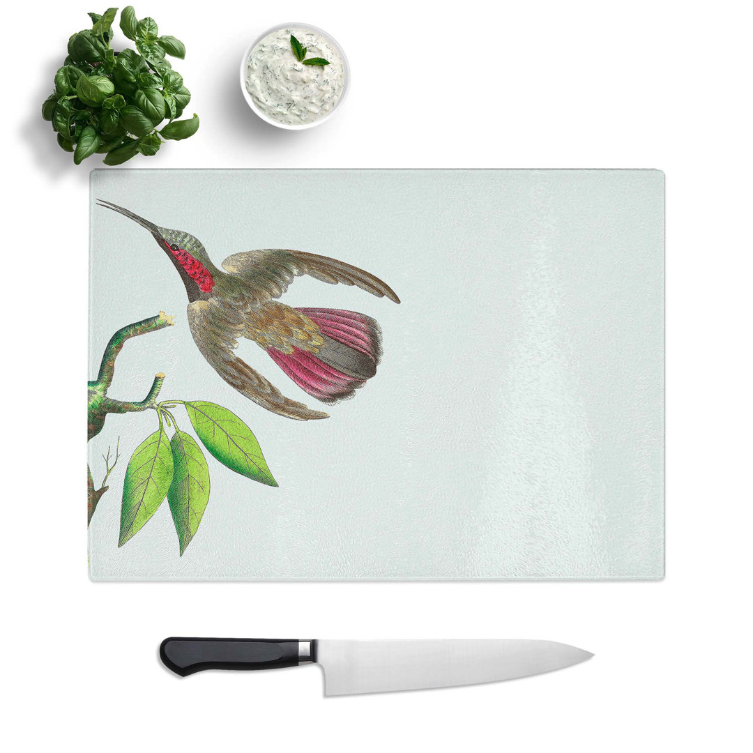 Tempered Glass Hummingbird by George Shaw Chopping Board