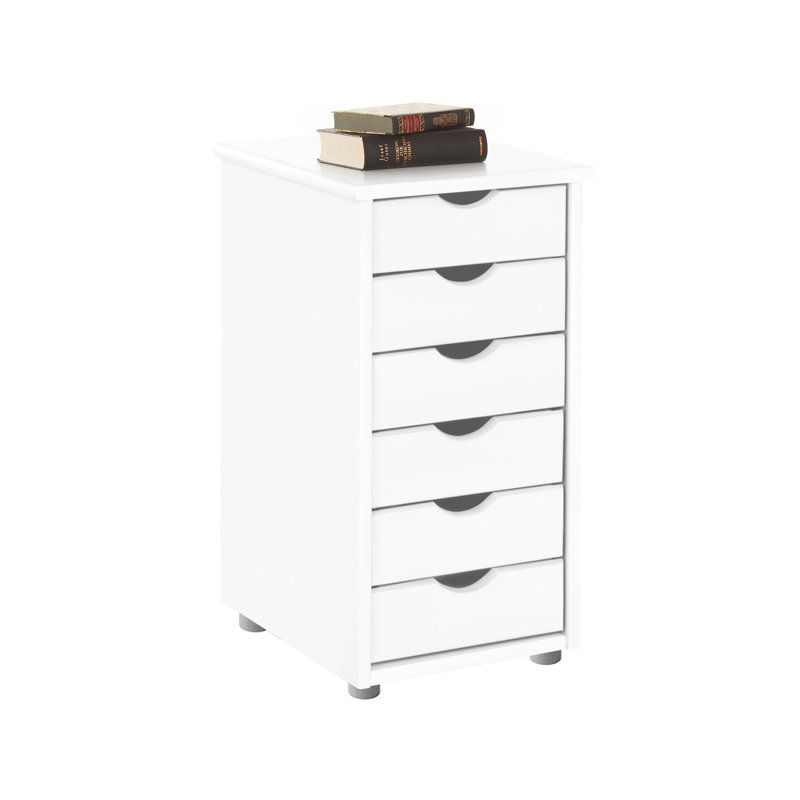Rex Solid Wood 34cm W 6 - Drawer Chest of Drawers, White