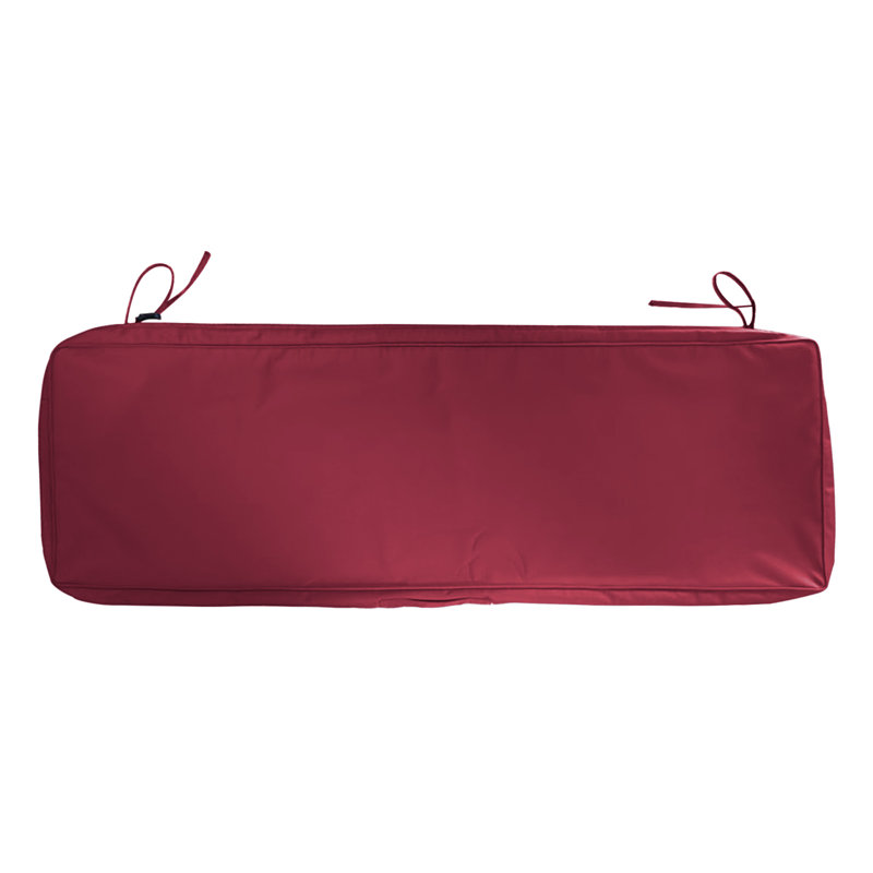 Ebern Designs 1 - Piece Patio Bench Cushion Cover  54"W*18"D, Burgundy