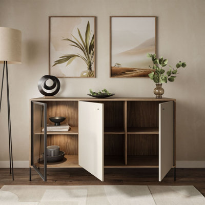 151 cm W Glass Sideboard