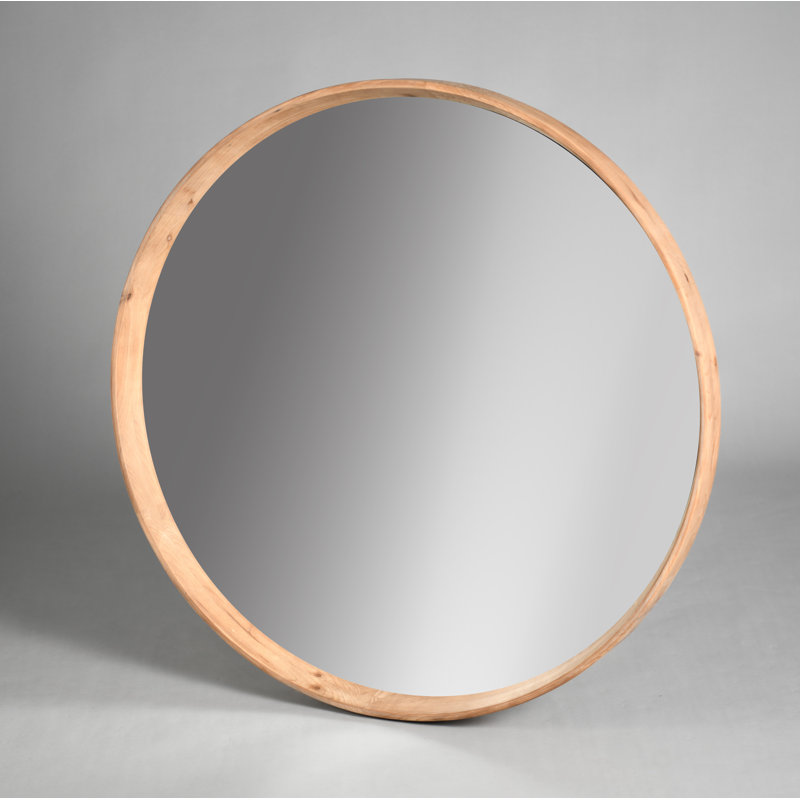 Natural Setback Round Mirror 