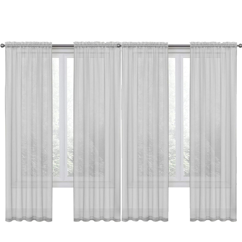Milania Sheer Curtain, Gray