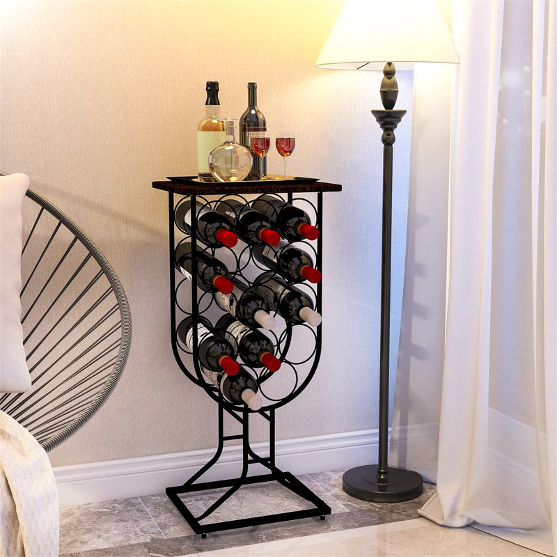 Colwich 14 Bottle Floor Wine Bottle Rack