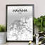 Havana City Map - No Frame Print-1255606358