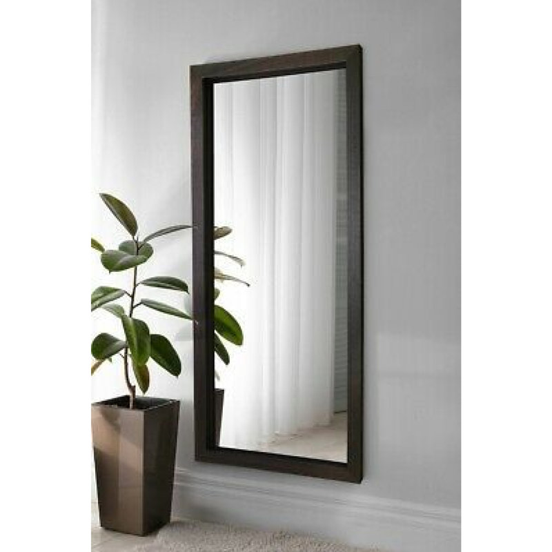 Azarious Wood Flat Wall Mirror