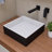 ALFI brand ABRS14SBM Black Matte 14" Square Solid Surface Resin Sink