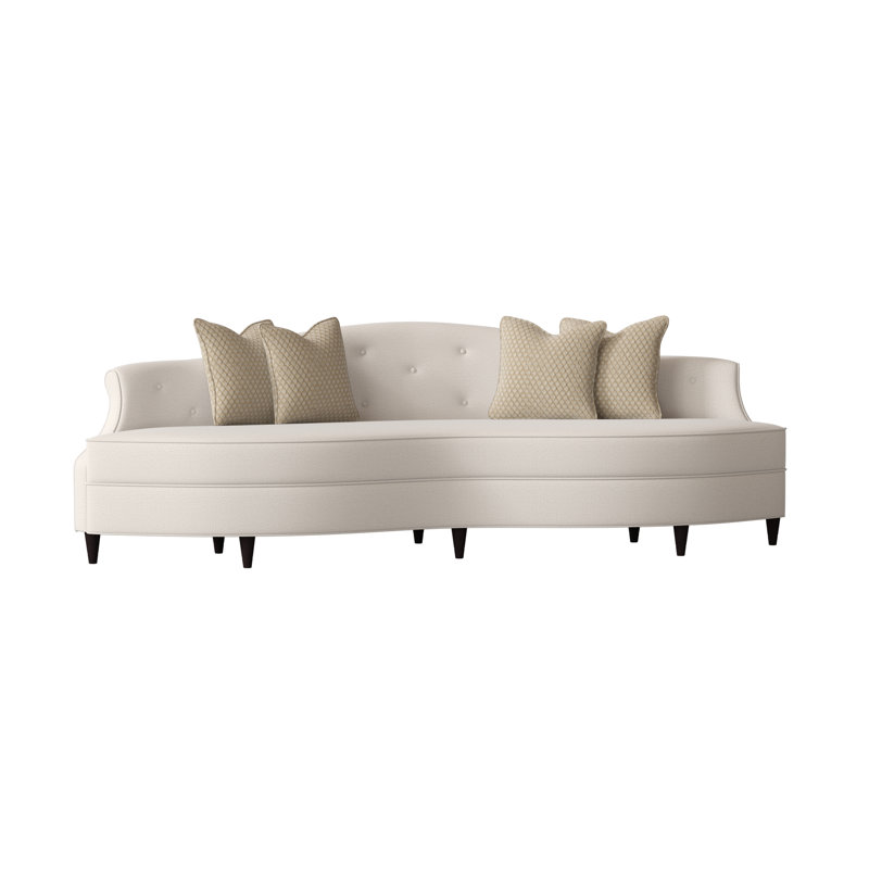 Tinsley Upholstered 105'' Sofa, Venice Ivory, Vintage Ebony, Asher Lemon