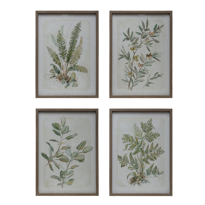 Décoration murale encadrée en bois et verre Botanical Image