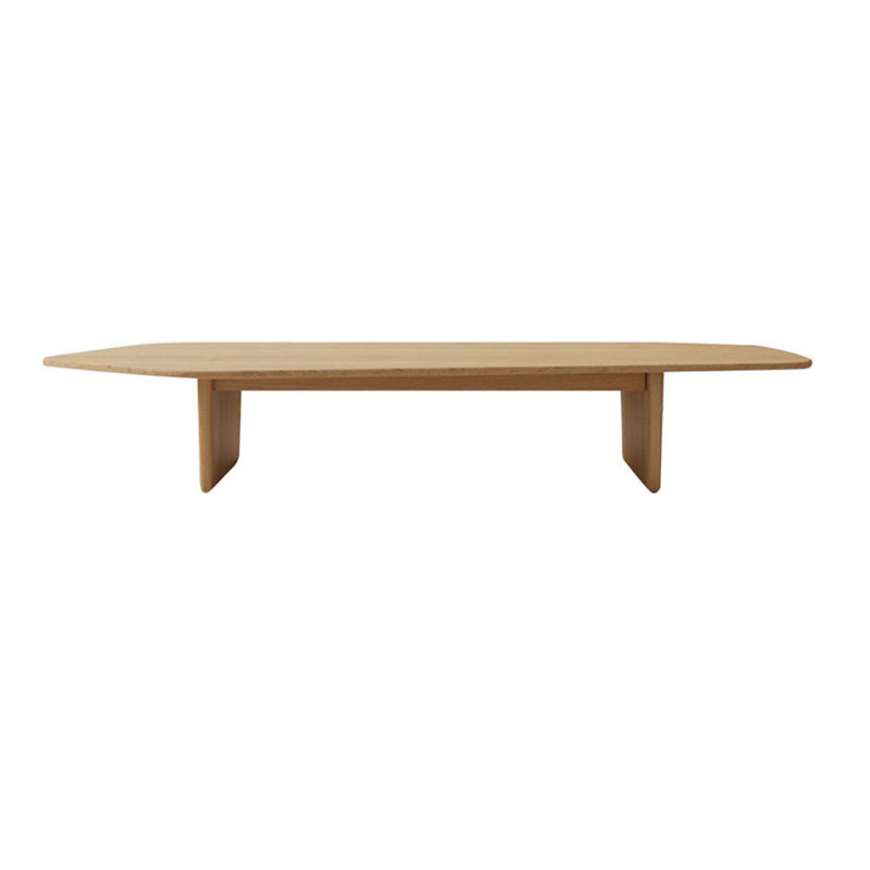 Table basse en bois massif Burlywood, Burlywood, H 15,75 po x L 47,24 po x l 23,62 po