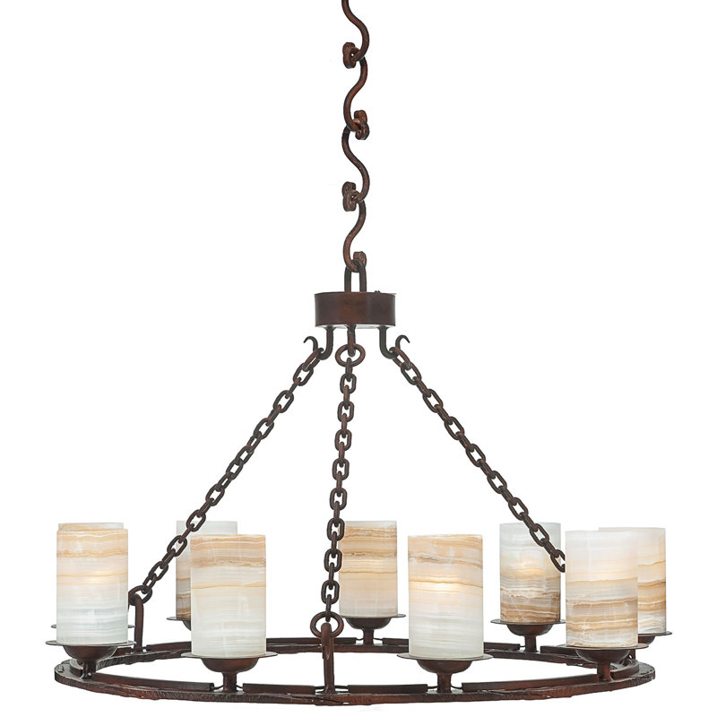 Gothica 8 - Light Chandelier, Rust