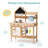 Outdoor Mud Kitchen for Kids – Wooden Play Kitchen with Accessories, Faucet & Water Tank, 3 Garden Toy Tools & Chalkboard, Kids Kitchen Playset Pretend Play Set,