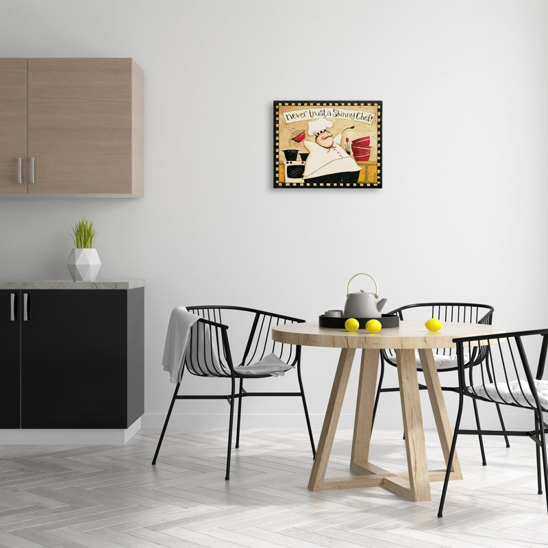 «Never Trust a Skinny Chef with Happy Cook L'expression» par Dan DiPaolo - impression d'art graphique, H 16 po x l 20 po