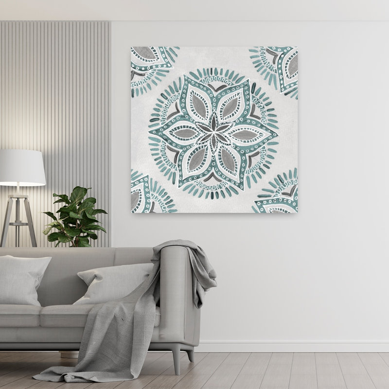 Étoile mandala II, art floral, H 48 po x l 48 po