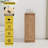 12" Small Freestanding Storage Cabinet, Soft Close Doors, Imitative Oak, Plywood (KD-Packing)