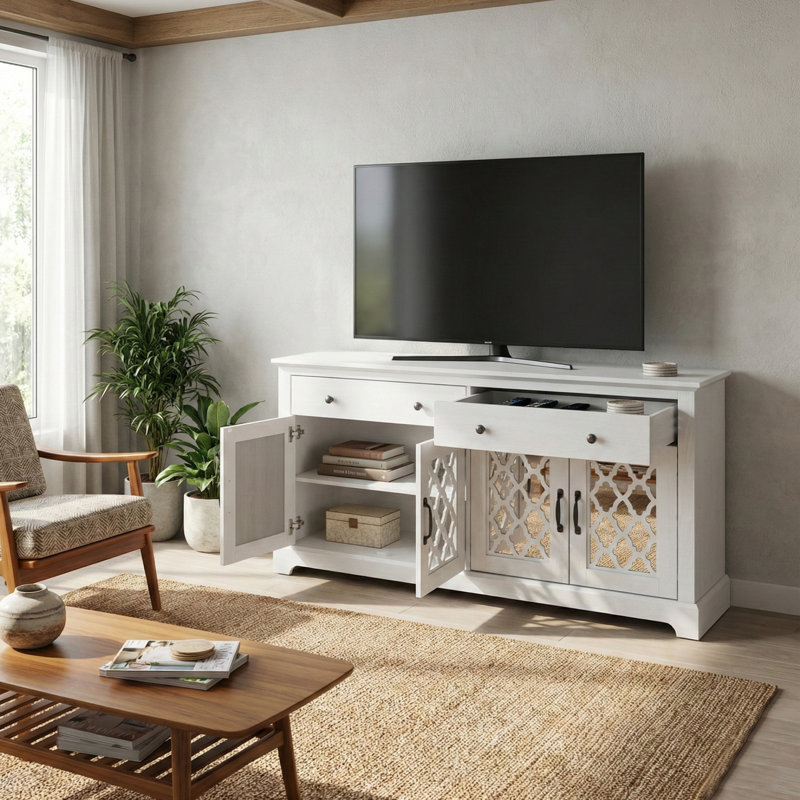 Buffet 2 tiroirs Chessani, Pearl White Oak, Moorish
