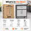 Armoire de rangement en métal robuste de 34,65 po avec tiroir et portes verrouillables, armoire de sécurité mobile de 320 lb avec tablette réglable, clôture surélevée et roulettes verrouillables pour garage, atelier et bureau, noir / gris