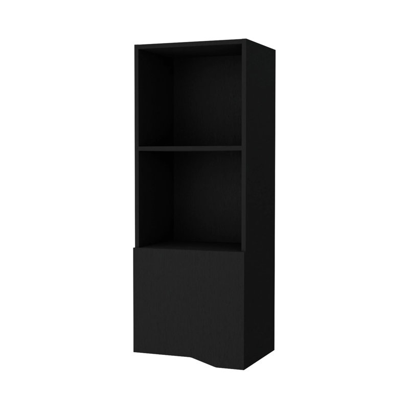 Sleek Black Cabinet For Home Wall - Practical & Elegant Modern In Finish Versatile Piece, Black