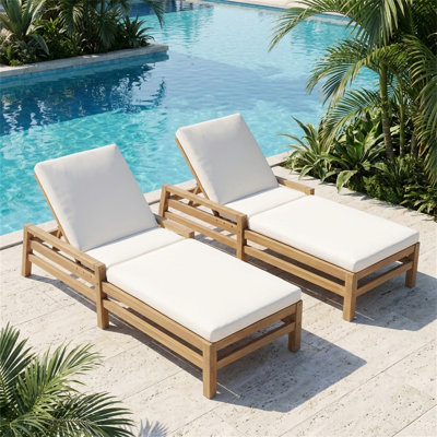 5-position Adjustable Outdoor Chaise Lounge
