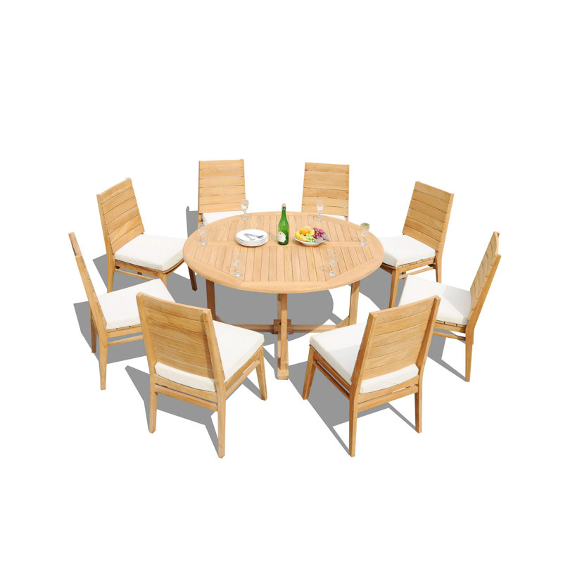 Outdoor 3 - Piece Teak Dining Set