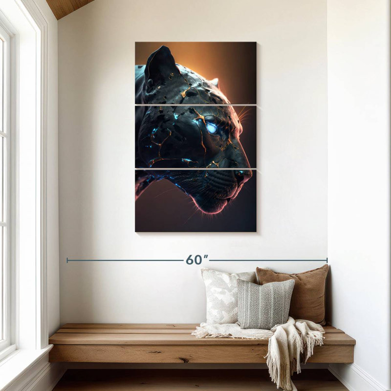 Brampt The Panther's Face, 45" H x 28" W