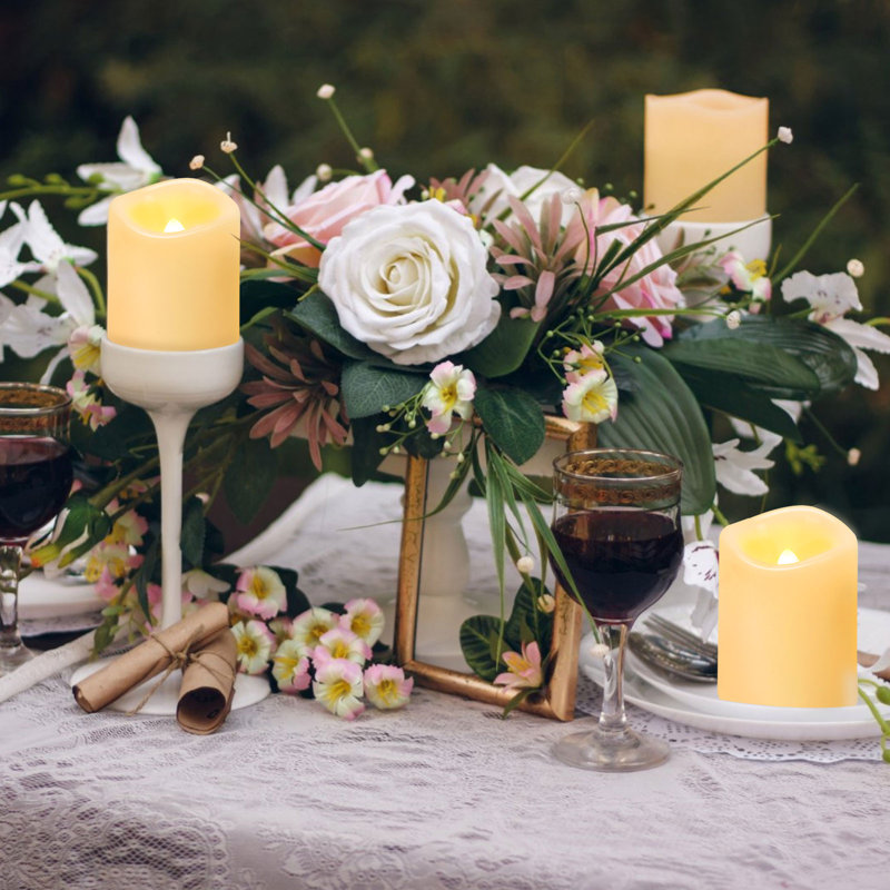 12 bougies votives sans flamme scintillantes avec minuterie à distance