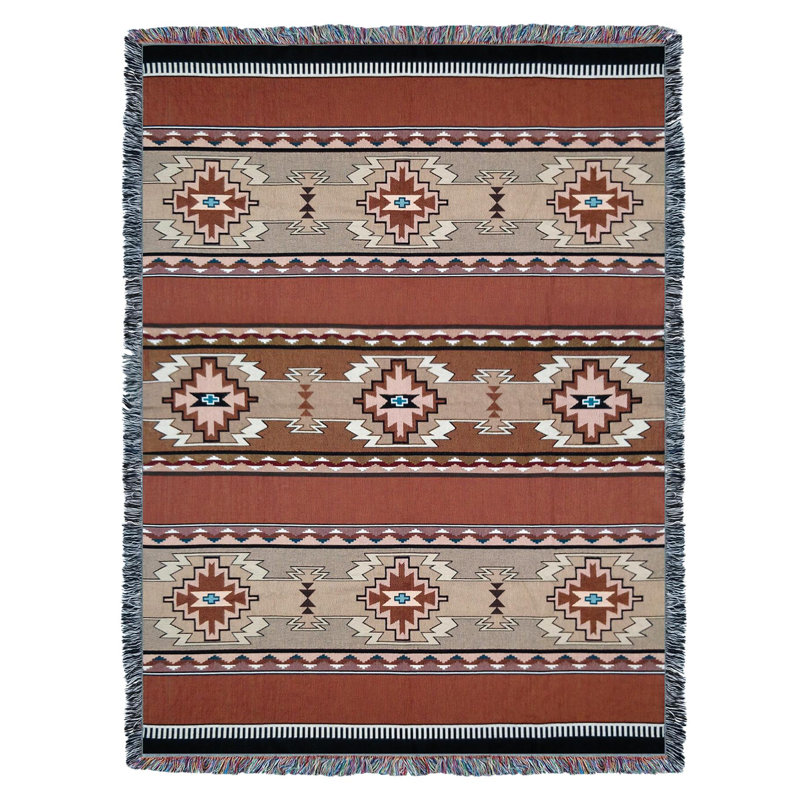 Jeté en grès Pure Country Weavers, Brun / noir / beige