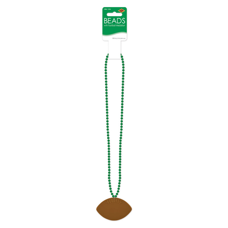 Perles avec médaillon de football