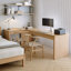 Bureau en bois massif en L Burlywood-1099263834-1099263836
