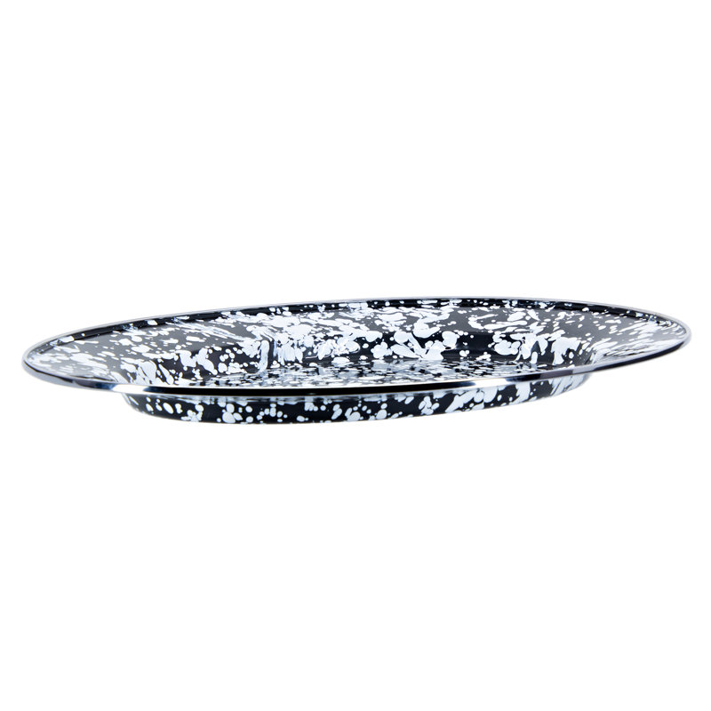Golden Rabbit Enamelware Oval Platter