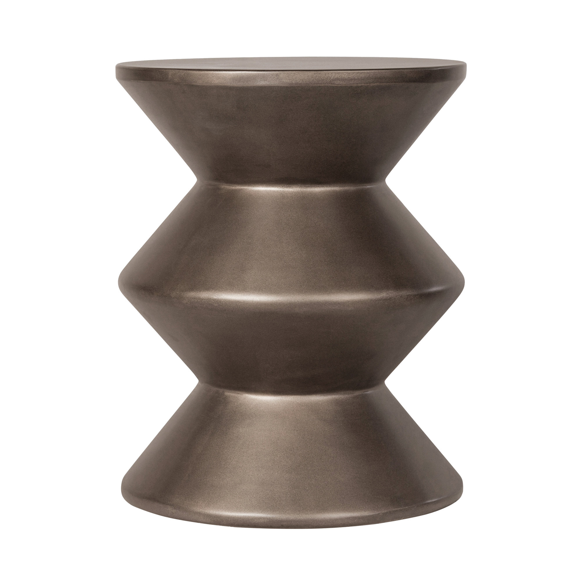 Isiah Concrete Inverted Side Table, Bronze