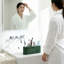 Porte-brosse à dents de comptoir et porte-dentifrice, organisateur de salle de bain pour brosse à dents électrique, soie, rasoir, peigne (vert)