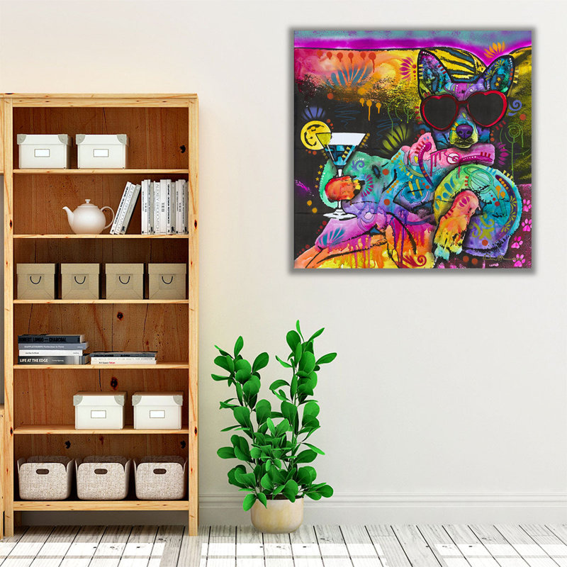 «Cool Pup 2», reproduction d'art sur toile, H 40 po x l 40 po
