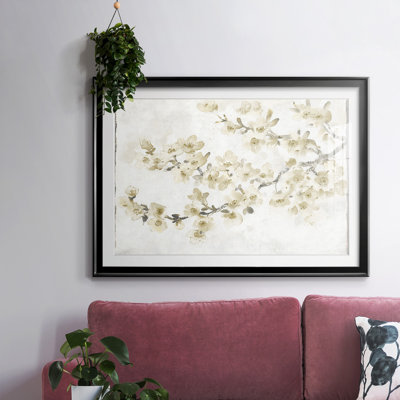 «Neutral Cherry Blossom Composition I», reproduction d'art encadrée
