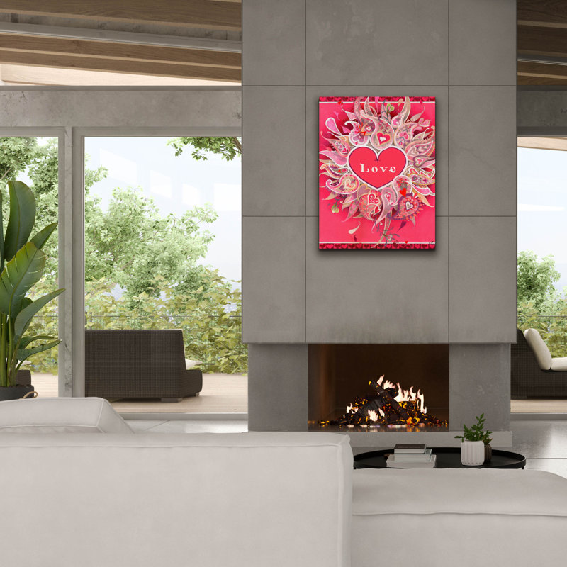 «Love» par David Galchutt, art mural sur toile, H 34 po x l 26 po x P 1,5 po