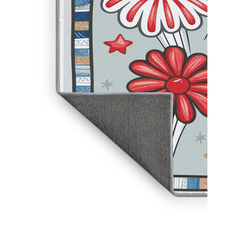 Tapis de fête d'été Hise Firecraker, Rectangulaire 3 pi x 5 pi