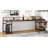 78.74" W Double Computer Desk With Monitor Stand, Two Person Desk With 4 Open Shelves-493810718