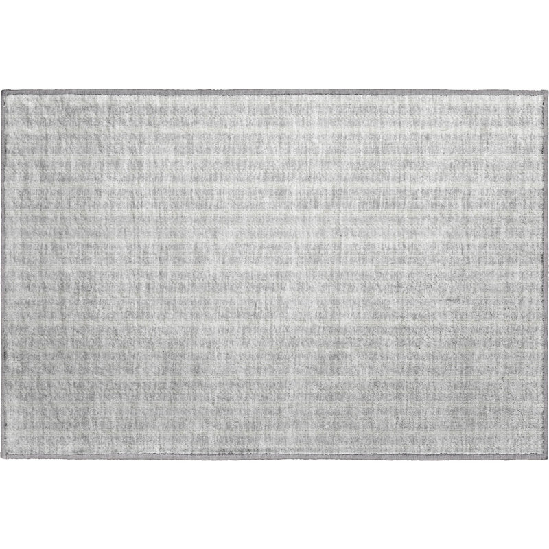 Premium Machine Washable Prisco Silver Rug, Rectangle 1'8" x 2'6"