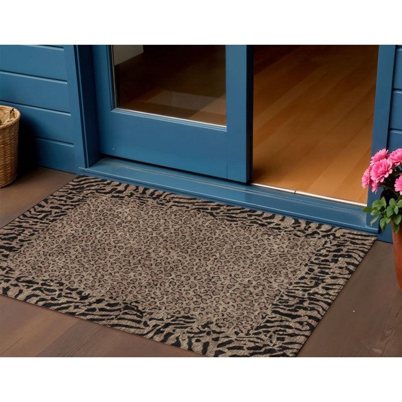 Tapis intérieur lavable à motif animal 3 'X 5'