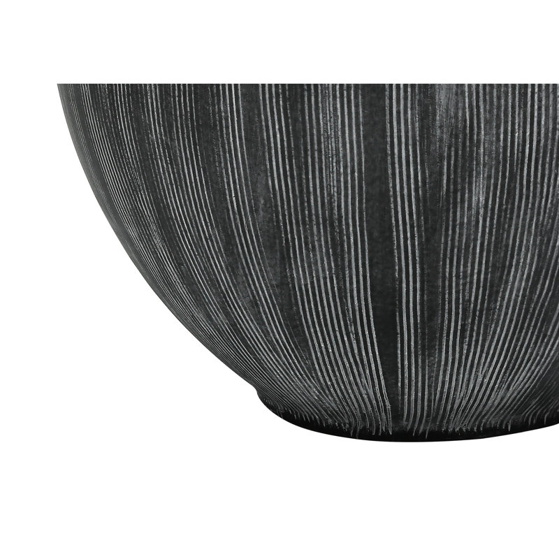23" Black Ceramic Table Lamp with Black Shade