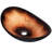 Novatto 14.5'' Copper/Black Glass Oval Bathroom Sink-95973657