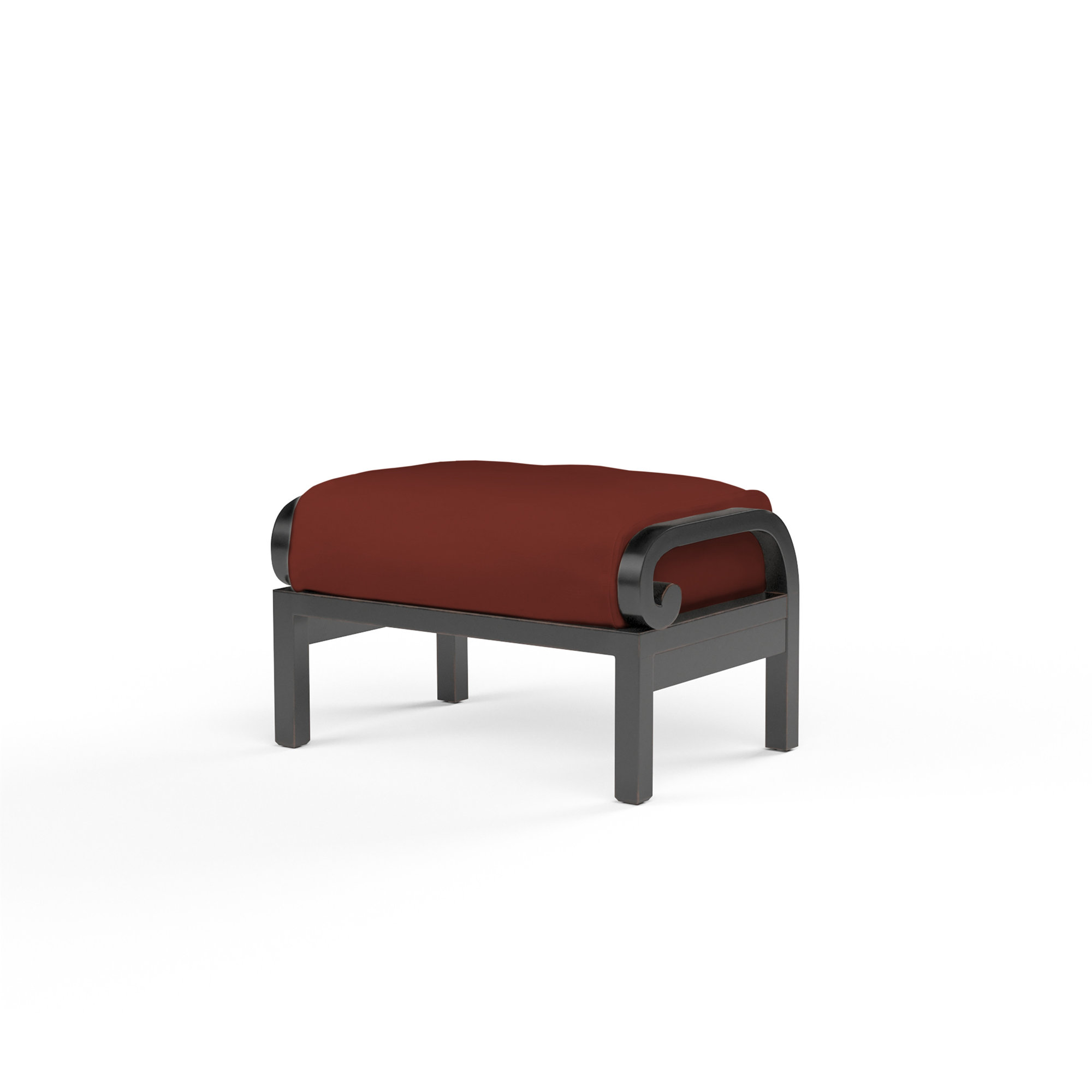 Monterey Outdoor Ottoman with Sunbrella® Cushion, Canvas Henna Sunbrella® Canvas