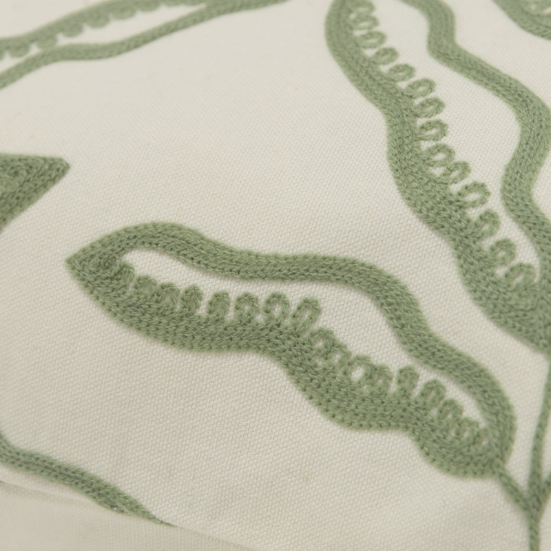 Coussin Elwin, Ivoire/vert